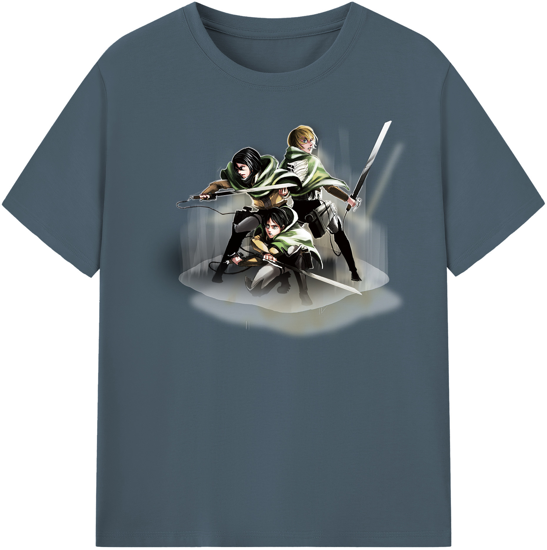 （画像用） 進撃の巨人 Attack on Titan 綿100％半袖Tシャツ（フロントプリント）